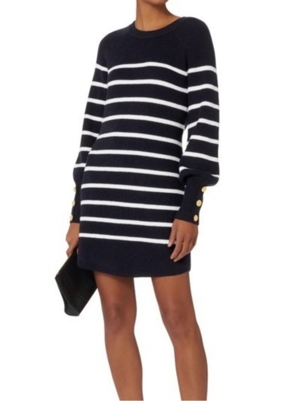 Intermix Nimah Striped Sweater Dress NWT Navy Blue & White